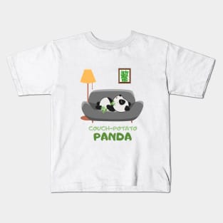 couch potato panda Kids T-Shirt